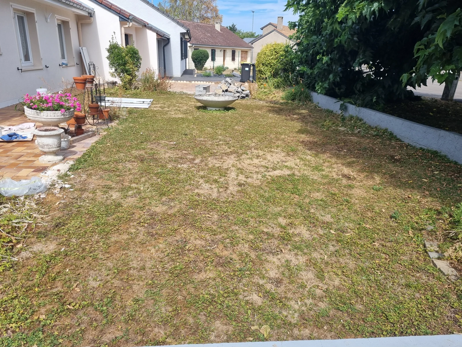 Avant — le jardin existant